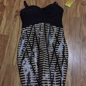 A black dress with designs